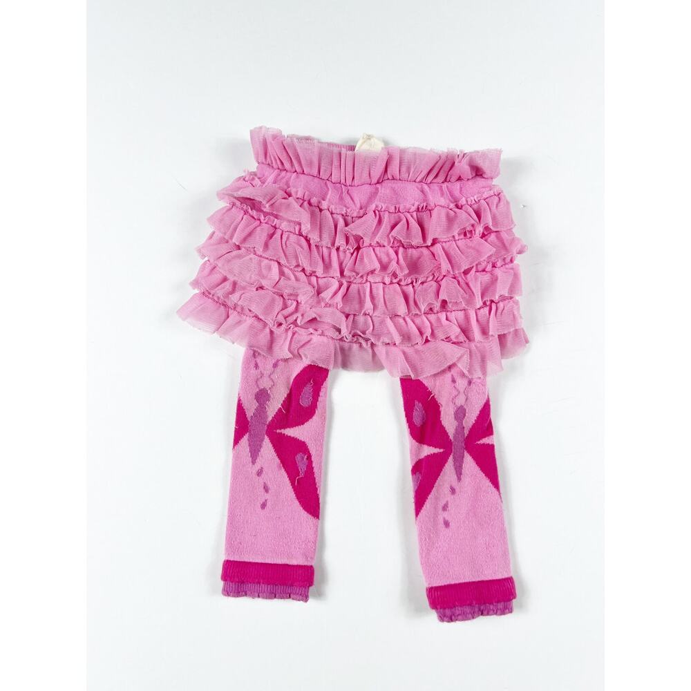 Luna Leggings Pink Ruffle Tutu Butterfly Leggings Tights 6-24 Months - Picture 2 of 11